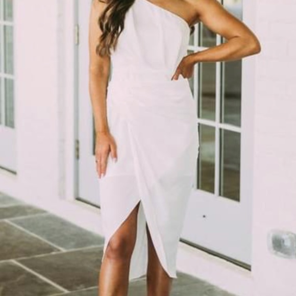 One Shoulder Overlay Dress - Picture 4 of 4